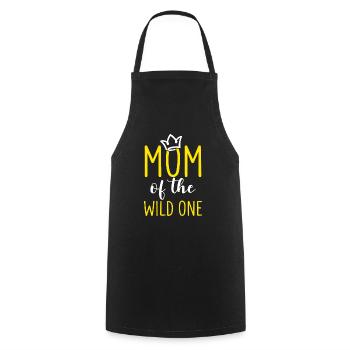 Maman Of The Wild One Anniversaire 1er Légendaire - Tablier de cuisine - noir - Devant - AI Model Male 185 dark (185cm)