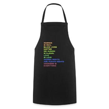 Black Lives Matter Women’s Rights Africa - Tablier de cuisine - noir - Devant - AI Model Male 185 dark (185cm)