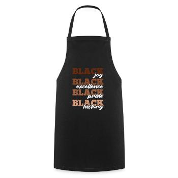 Blacknificient Afro fier couleur de peau foncée Afrique - Tablier de cuisine - noir - Devant - AI Model Male 185 dark (185cm)