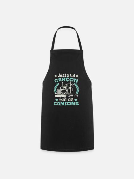 Fan de Camions - Tablier de cuisine - noir
