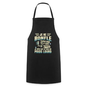 Camionneur Poids Lourd Humour Camion - Tablier de cuisine - noir - Devant - AI Model Male 185 dark (185cm)