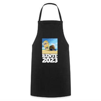 Pension 2023 Beach Pixel Coconut Cocktail - Cooking Apron - black - Front - AI Model Male 185 dark (185cm)