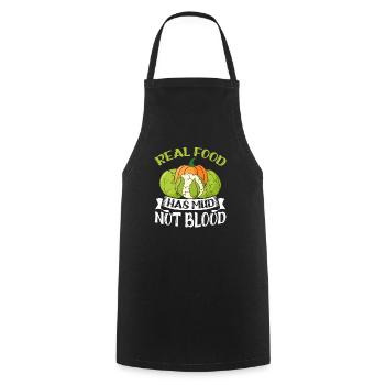 Real Food Has Mud Vegetarian Vegans Healthy - Cooking Apron - black - Front - AI Model Male 185 dark (185cm)