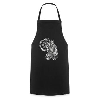 Vikings Rune nordique Vikings Valhalla Vikings - Tablier de cuisine - noir - Devant - AI Model Male 185 dark (185cm)