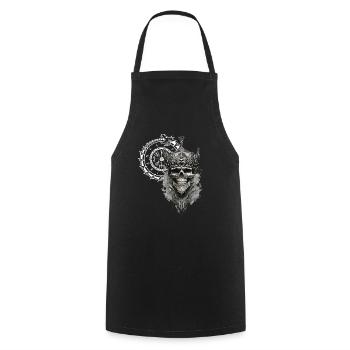 Vikings Rune nordique Vikings Valhalla Vikings - Tablier de cuisine - noir - Devant - AI Model Male 185 dark (185cm)