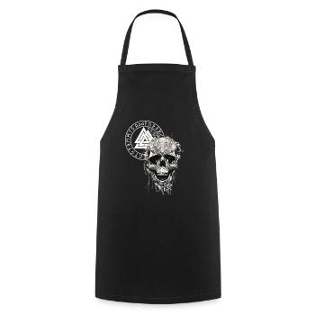 Vikings Rune nordique Vikings Valhalla Vikings - Tablier de cuisine - noir - Devant - AI Model Male 185 dark (185cm)