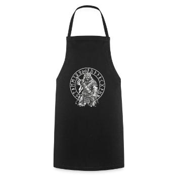 Vikings Rune nordique Vikings Valhalla Vikings - Tablier de cuisine - noir - Devant - AI Model Male 185 dark (185cm)