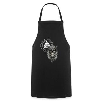 Vikings Rune nordique Vikings Valhalla Vikings - Tablier de cuisine - noir - Devant - AI Model Male 185 dark (185cm)