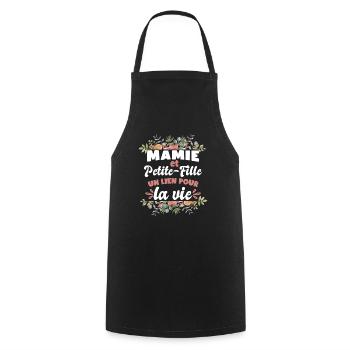 Mamie Et Petite-Fille - Tablier de cuisine - noir - Devant - AI Model Male 185 dark (185cm)