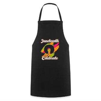 Célébrez Juneteenth USA Amérique Femme africaine - Tablier de cuisine - noir - Devant - AI Model Male 185 dark (185cm)