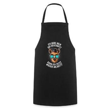 Abi geschafft kann ich jetzt wieder ins Bett? - Kochschürze - Schwarz - Vorne - AI Model Male 185 dark (185cm)