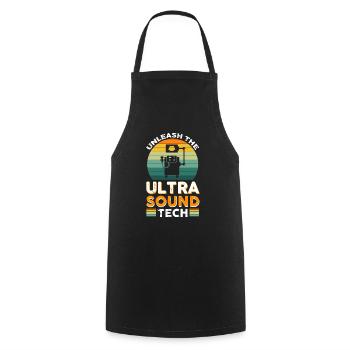 Libérez la technologie des ultrasons - Tablier de cuisine - noir - Devant - AI Model Male 185 dark (185cm)