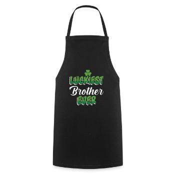 La Saint-Patrick dit le frère le plus chanceux de tous les temps - Tablier de cuisine - noir - Devant - AI Model Male 185 dark (185cm)