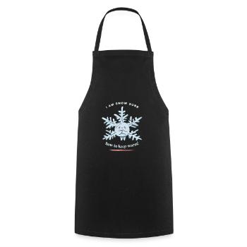 I'm Snow Sure How To Keep Warm! Funny Snow Winter - Cooking Apron - black - Front - AI Model Male 185 dark (185cm)