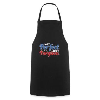 Not Perfect Just Forgiven For Christians - Cooking Apron - black - Front - AI Model Male 185 dark (185cm)