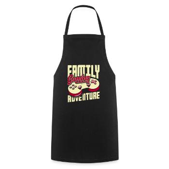 Family Gaming Adventure Fathers Day Gamer - Cooking Apron - black - Front - AI Model Male 185 dark (185cm)