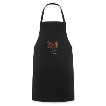 Brahma Chicken I Chicken Poultry Motif for - Cooking Apron - black - Front - AI Model Male 185 dark (185cm)