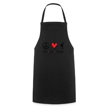 Peace Love Lineman For Lineman - Kochschürze - Schwarz - Vorne - AI Model Male 185 dark (185cm)