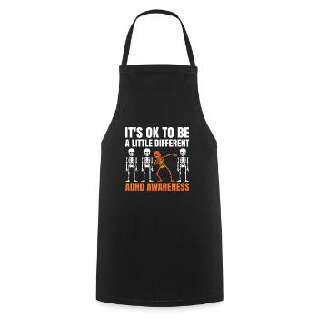 It's Ok To Be Little Different For ADHD Awareness - Cooking Apron - black - Front - AI Model Male 185 dark (185cm)