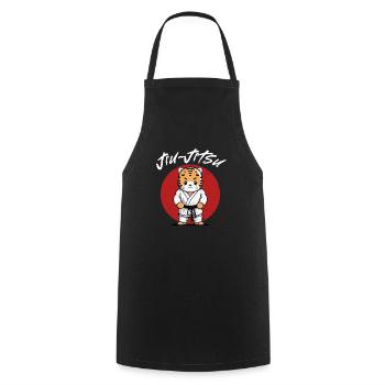 Funny Tiger Brazilian Jiu Jitsu MMA Grappling - Kochschürze - Schwarz - Vorne - AI Model Male 185 dark (185cm)