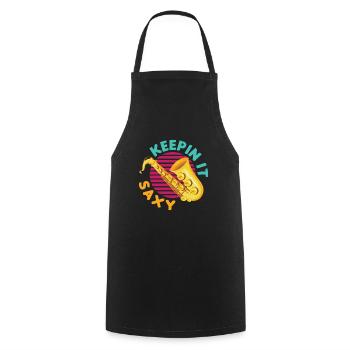Keepin' It Saxy Funny For Saxophone Player - Cooking Apron - black - Front - AI Model Male 185 dark (185cm)