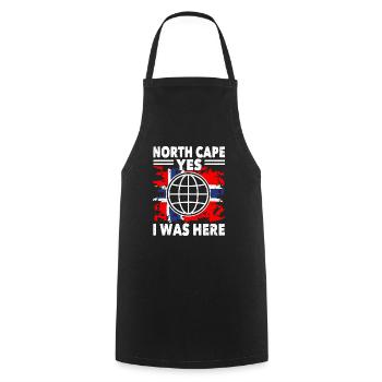 Nordkap/ North Cape team Round trip design - Cooking Apron - black - Front - AI Model Male 185 dark (185cm)