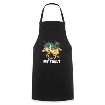 Funny Tectonic Plates Geology Art - Cooking Apron - black - Front - AI Model Male 185 dark (185cm)