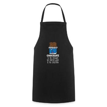 Chocolate Lover Chocolate Milk Chocolate Bars - Cooking Apron - black - Front - AI Model Male 185 dark (185cm)