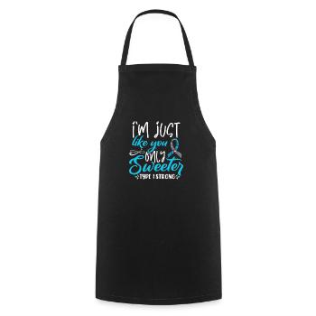 T1D Diabetes Awareness Month Blue Ribbon - Cooking Apron - black - Front - AI Model Male 185 dark (185cm)