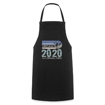 Limited Edition 2020 Vintage - Kochschürze - Schwarz - Vorne - AI Model Male 185 dark (185cm)