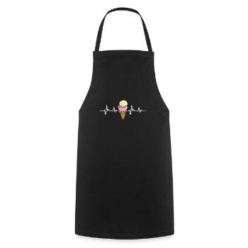 Funny Ice Cream Quote - Cooking Apron - black - Front - AI Model Male 185 dark (185cm)