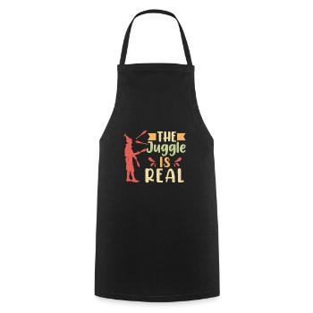 The juggle is real - Cooking Apron - black - Front - AI Model Male 185 dark (185cm)