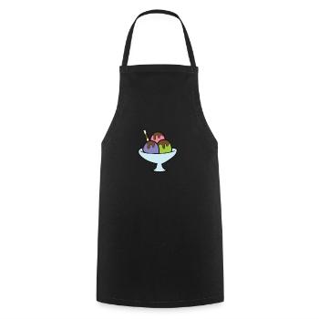 Eis Gelato Sommer Lustiges Eis - Kochschürze - Schwarz - Vorne - AI Model Male 185 dark (185cm)