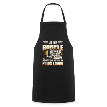 Je Suis Un Poids Lourd - Tablier de cuisine - noir - Devant - AI Model Male 185 dark (185cm)