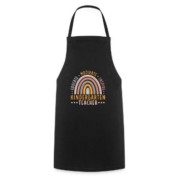 Training a kindergarten teacher Motivating Inspiring - Cooking Apron - black - Front - AI Model Male 185 dark (185cm)