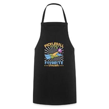 Pickleball Player Pickleball Paddle Pickleball - Cooking Apron - black - Front - AI Model Male 185 dark (185cm)