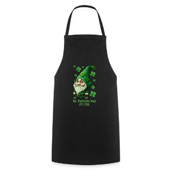 St Patrick's Day Irland Leprechaun - Kochschürze - Schwarz - Vorne - AI Model Male 185 dark (185cm)