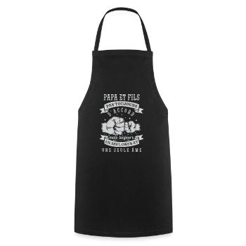 Papa Et Fils - Tablier de cuisine - noir - Devant - AI Model Male 185 dark (185cm)