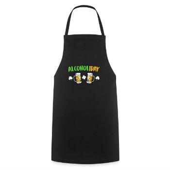 Alcoholiday St. Patricks Day - Kochschürze - Schwarz - Vorne - AI Model Male 185 dark (185cm)