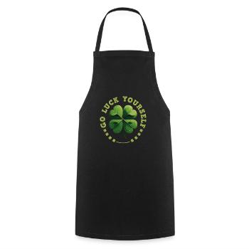 Allez vous-même trèfle de la Saint-Patrick - Tablier de cuisine - noir - Devant - AI Model Male 185 dark (185cm)