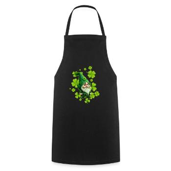 Leprechaun St. Patrick’s Day Goblin Clover - Tablier de cuisine - noir - Devant - AI Model Male 185 dark (185cm)