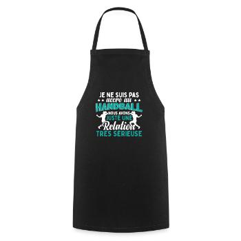 Handball Femmes Dicton - Tablier de cuisine - noir - Devant - AI Model Male 185 dark (185cm)