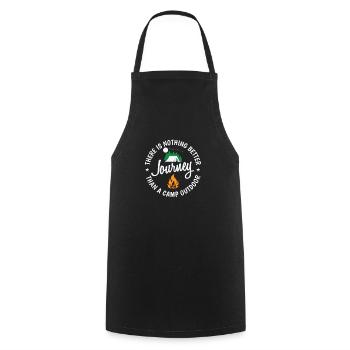 There is nothing better than Camping - Cooking Apron - black - Front - AI Model Male 185 dark (185cm)