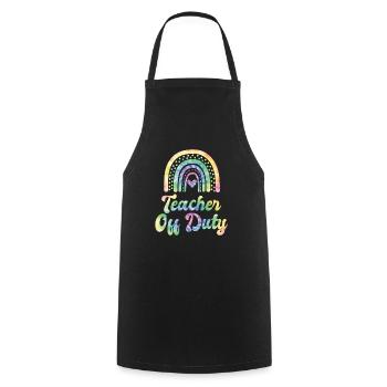Teacher off duty teacher School holiday teacher - Cooking Apron - black - Front - AI Model Male 185 dark (185cm)