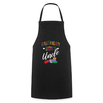 Uncle of the birthday boy Bauklötze - Cooking Apron - black - Front - AI Model Male 185 dark (185cm)