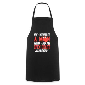 Never Underestimate A Man Open Heart Surgery - Cooking Apron - black - Front - AI Model Male 185 dark (185cm)