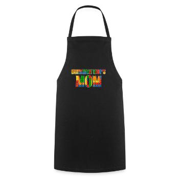 Blocs de construction de la tante du garçon d’anniversaire - Tablier de cuisine - noir - Devant - AI Model Male 185 dark (185cm)