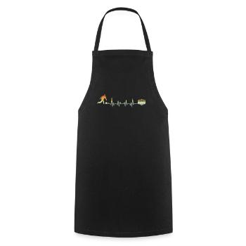 Bowling heartbeat - Cooking Apron - black - Front - AI Model Male 185 dark (185cm)