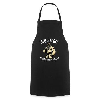 Unterwerfung Gorilla Brazilian Jiu Jitsu MMA - Kochschürze - Schwarz - Vorne - AI Model Male 185 dark (185cm)