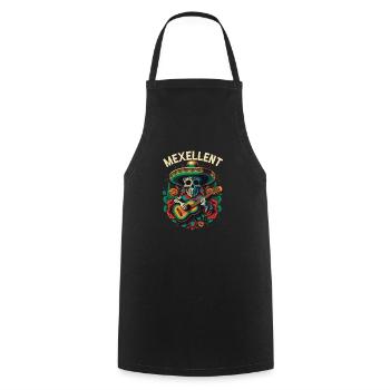Mexellent Mexican Life Mexico Pride Country - Cooking Apron - black - Front - AI Model Male 185 dark (185cm)
